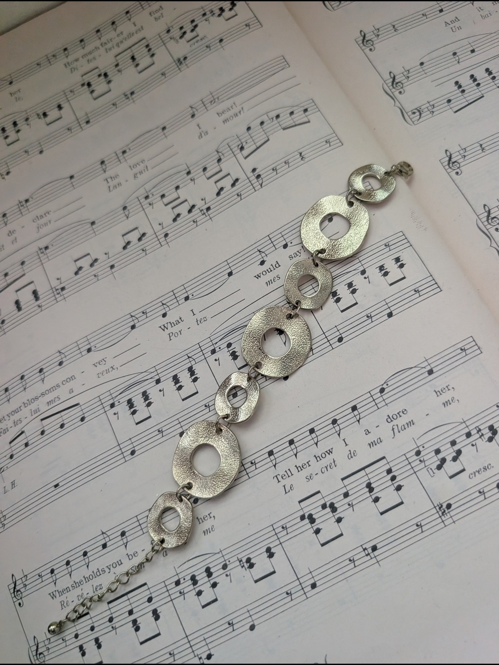 Goldtone Circle Link Bracelet - Women Jewelry